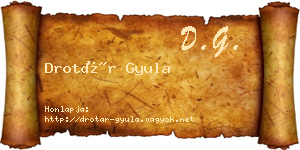 Drotár Gyula névjegykártya