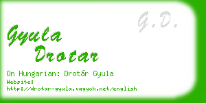 gyula drotar business card