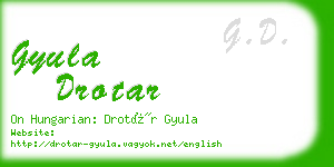gyula drotar business card